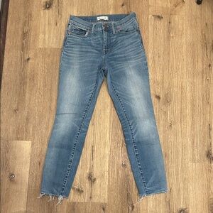 Madewell Ankle Cropped Blue Jeans